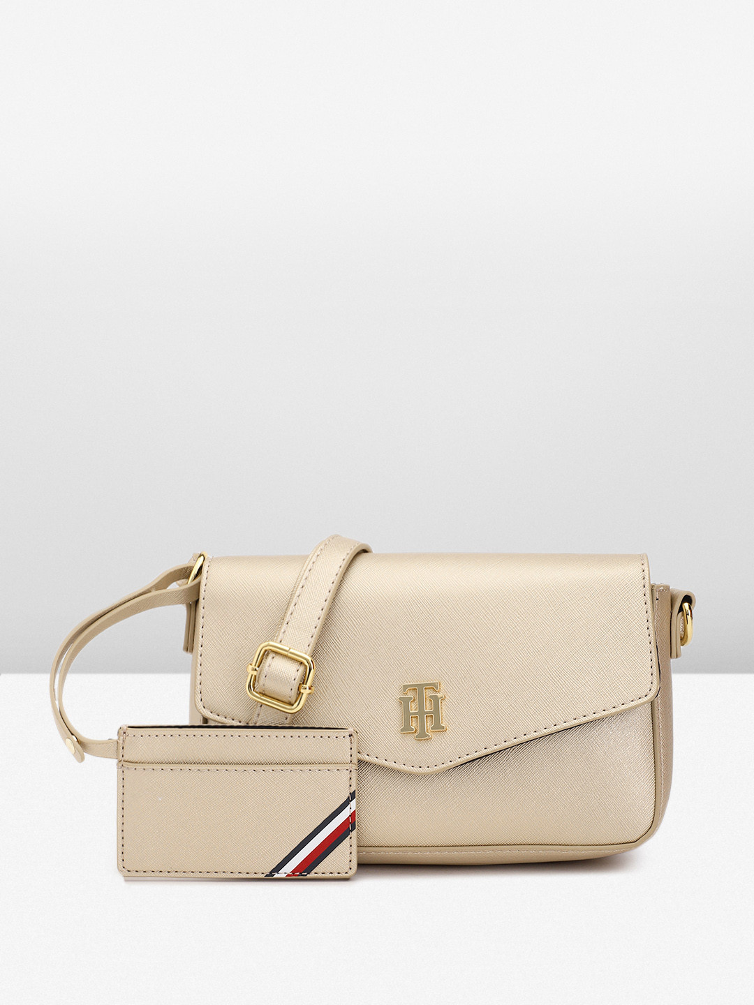 

Tommy Hilfiger Structured Sling Bag, Champagne