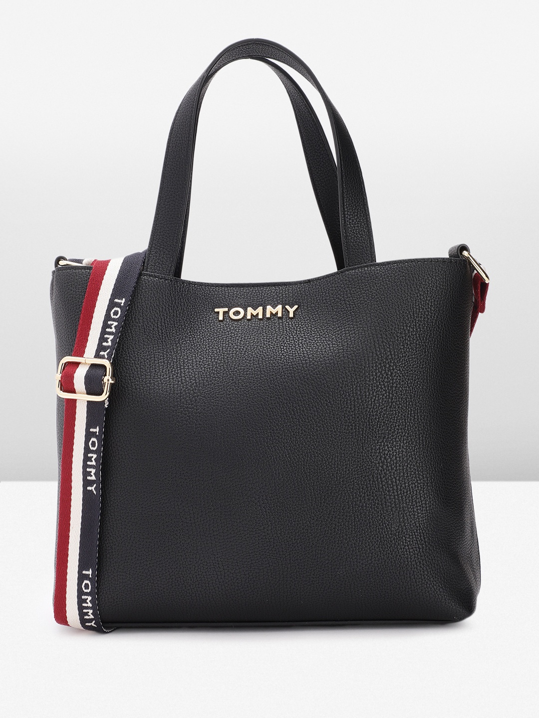 

Tommy Hilfiger Women Solid Handheld Bag, Black