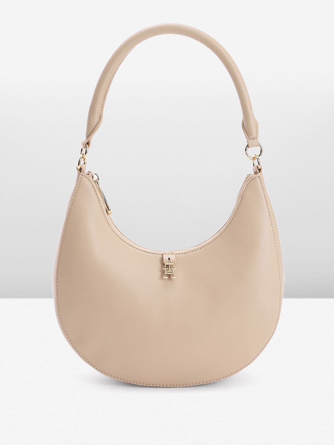 

Tommy Hilfiger Solid Structured Shoulder Bag, Beige