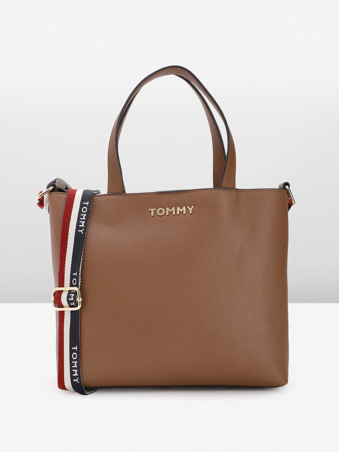 

Tommy Hilfiger Women Solid Handheld Bag, Brown