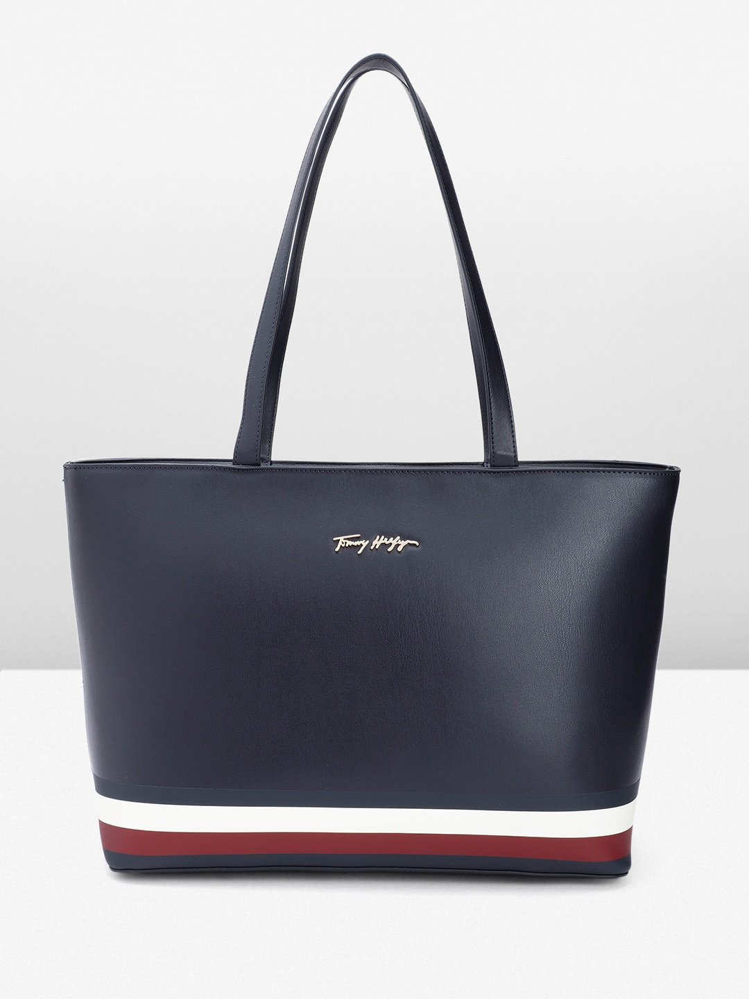

Tommy Hilfiger Striped Structured Shoulder Bag, Navy blue