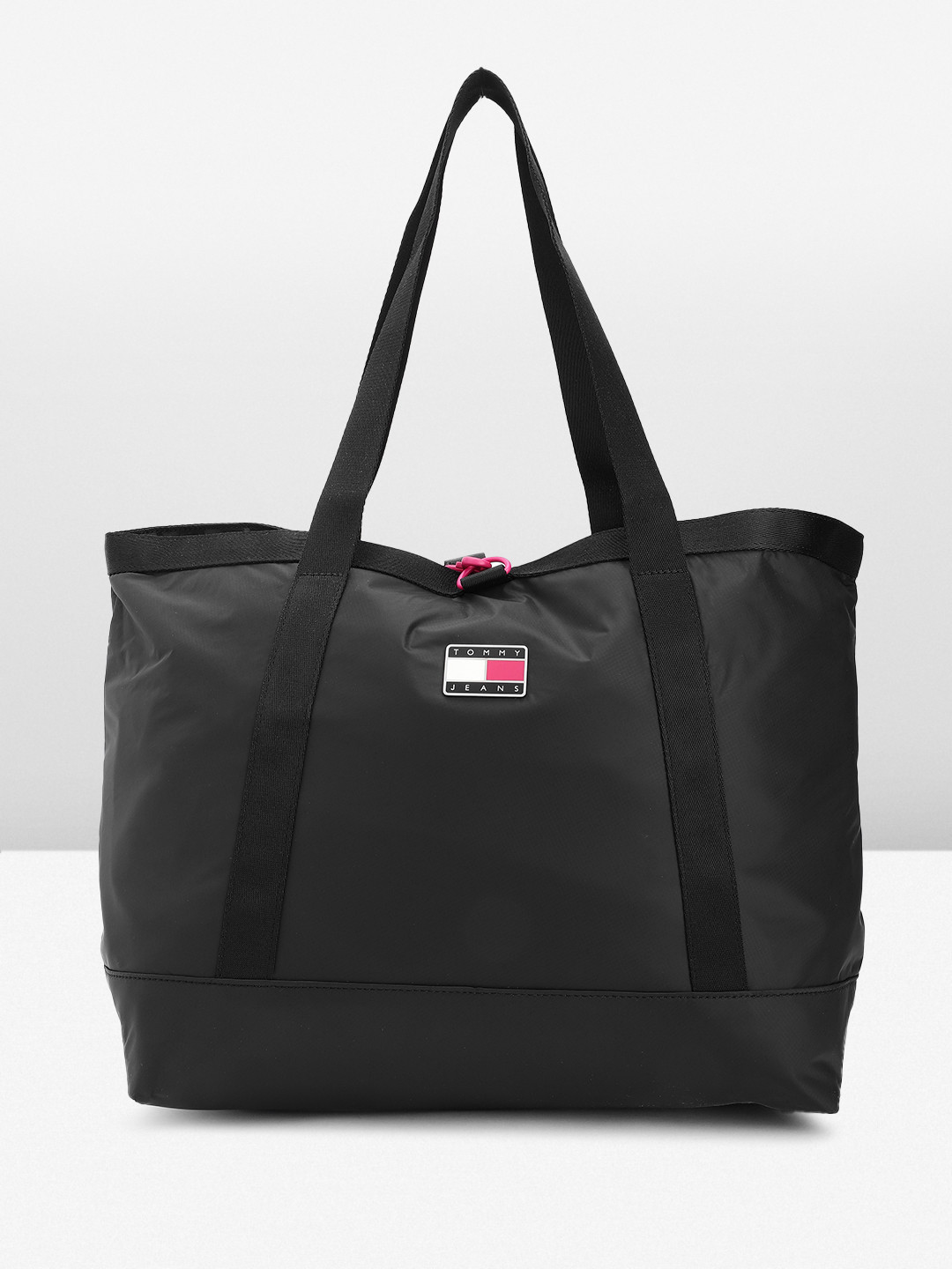 

Tommy Hilfiger Solid Structured Tote Bag, Black