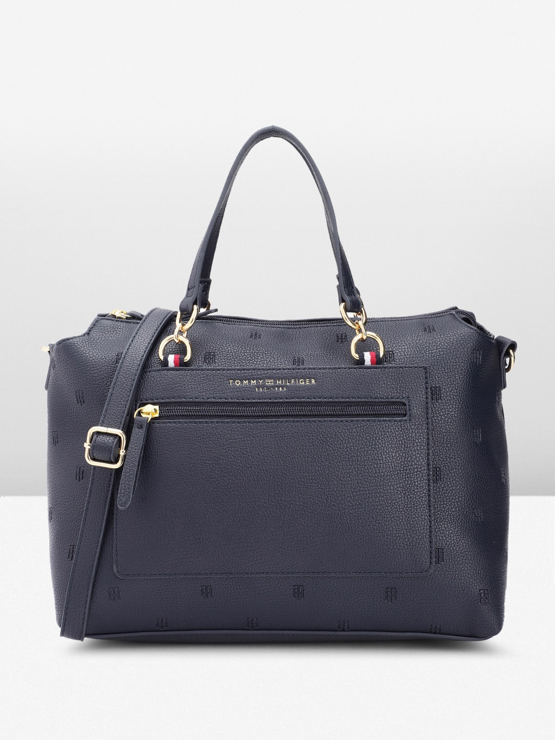 

Tommy Hilfiger Structured Handheld Bag, Navy blue