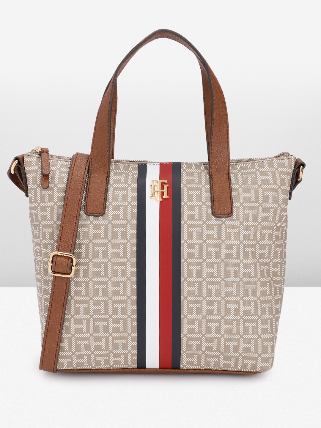 

Tommy Hilfiger Printed Handheld Bag, Beige