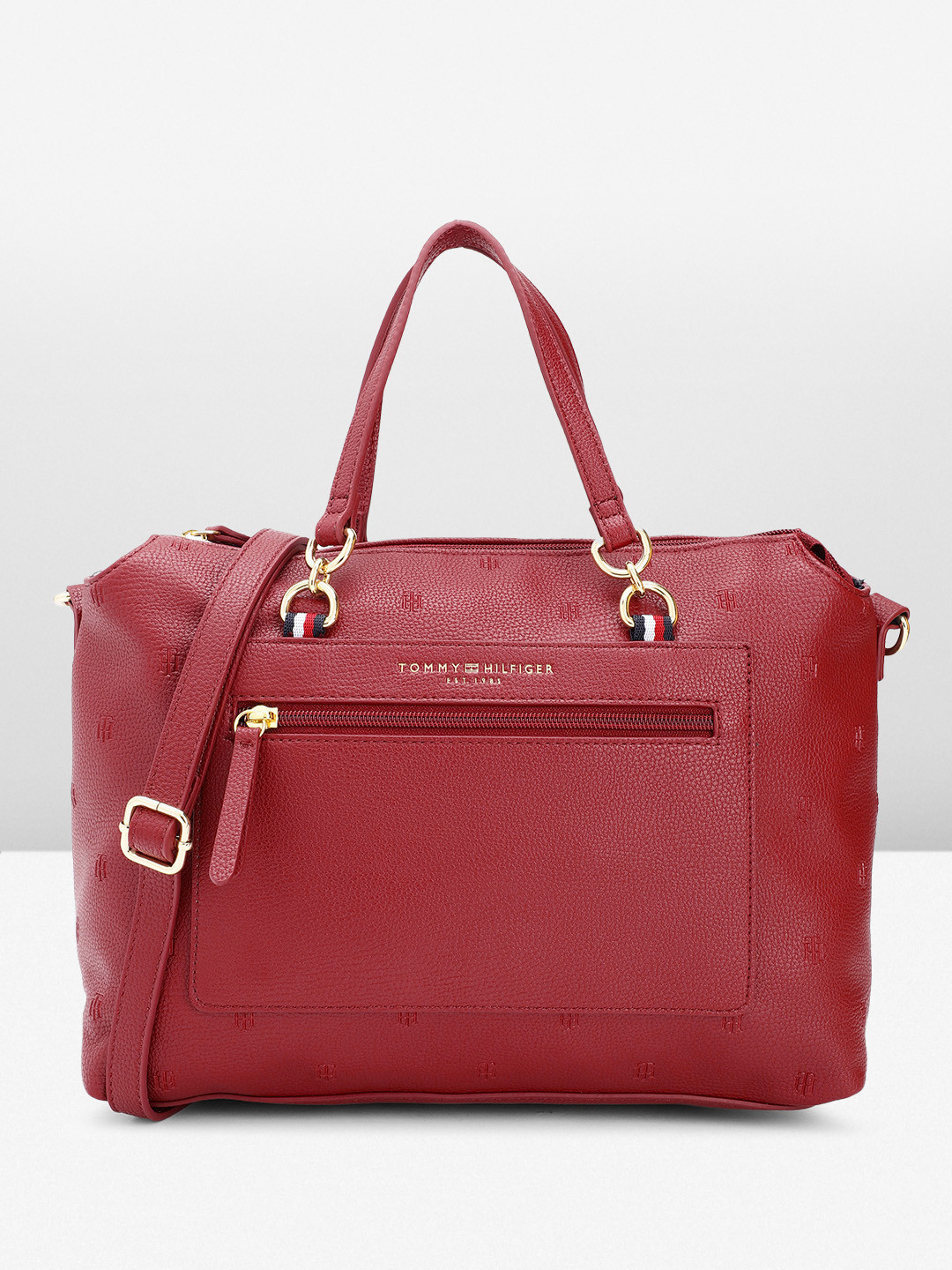 

Tommy Hilfiger Structured Handheld Bag, Red