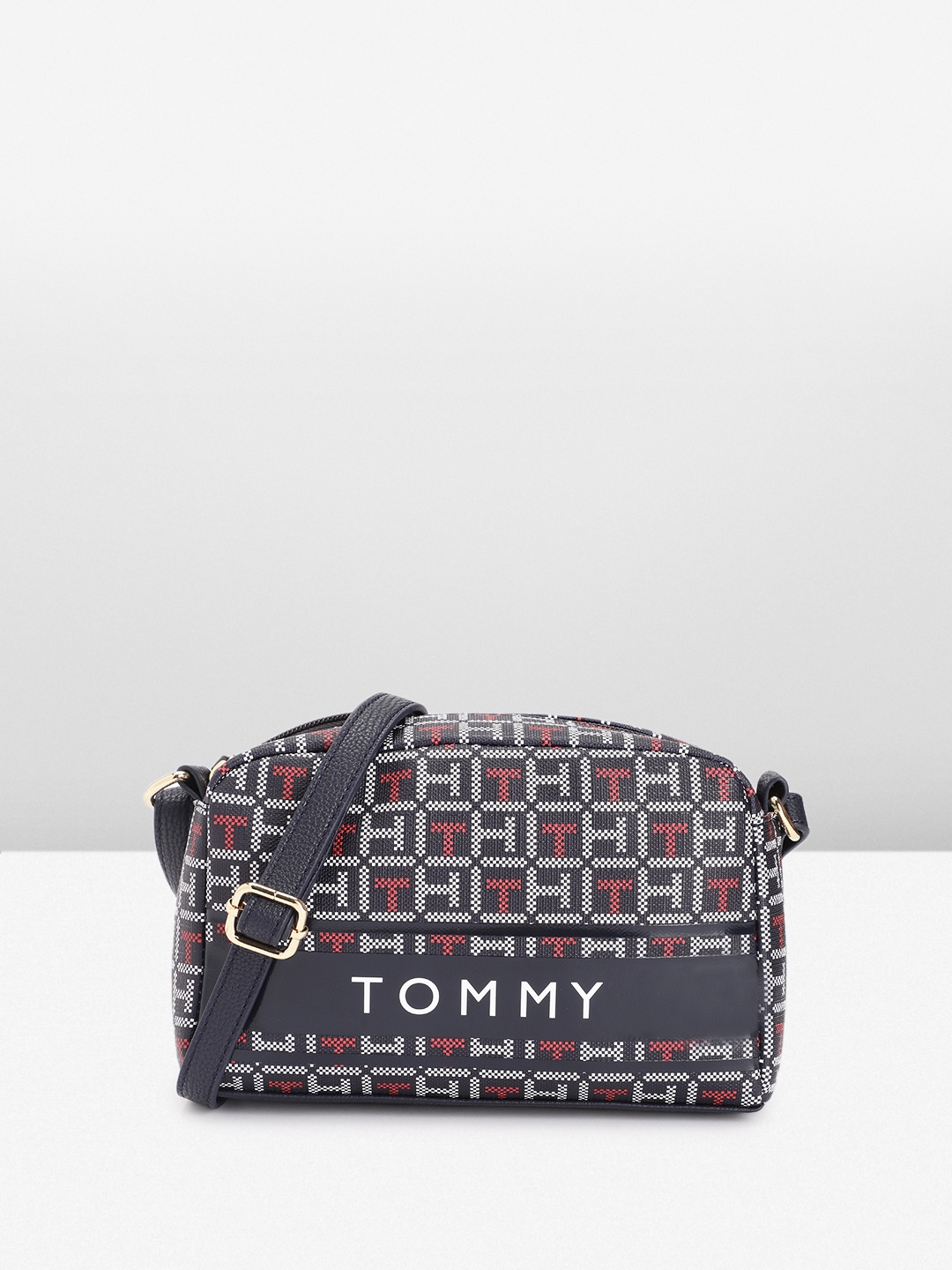 

Tommy Hilfiger Brand Logo Printed Sling Bag, Blue