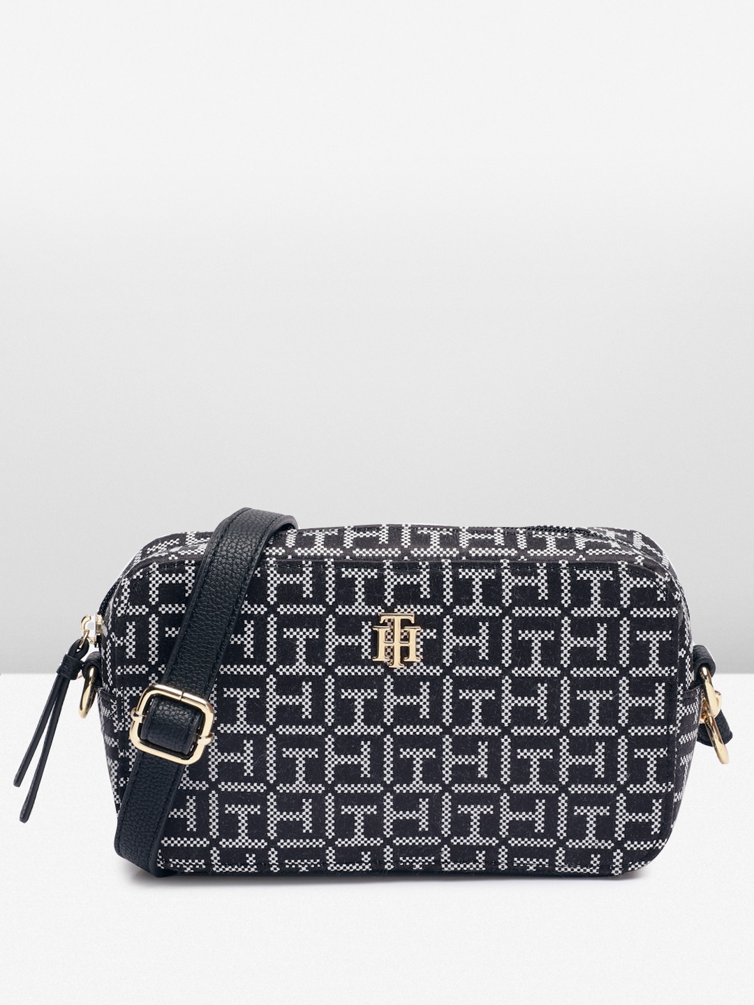 

Tommy Hilfiger THELMA II Brand Logo Printed Sling Bag, Navy blue
