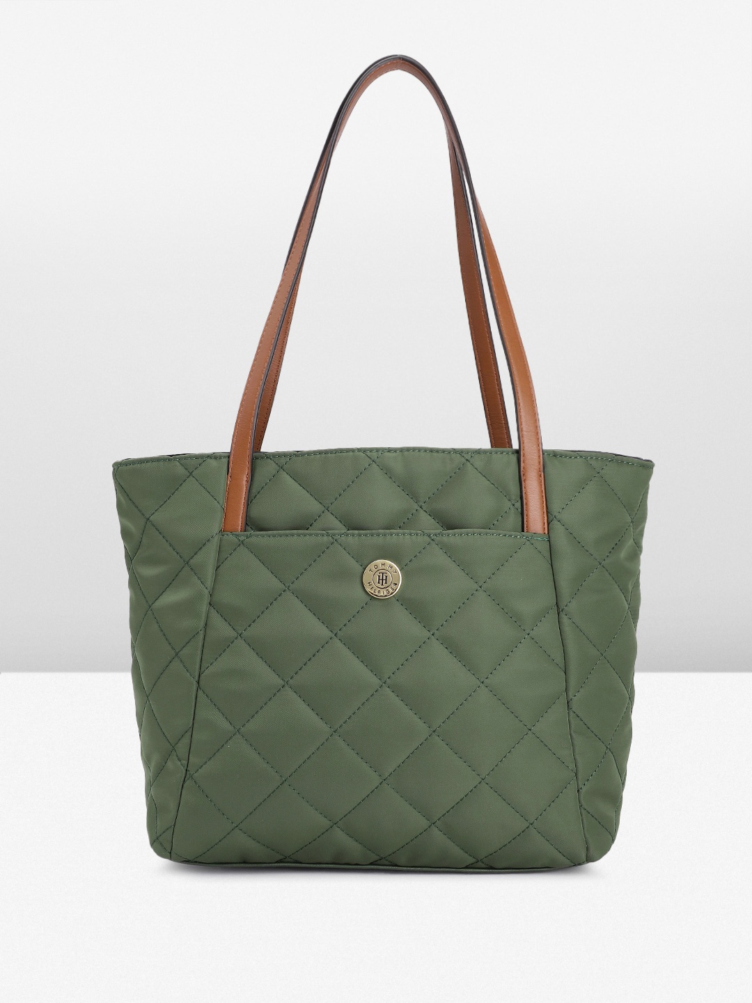 

Tommy Hilfiger Quilted Structured Shoulder Bag, Green