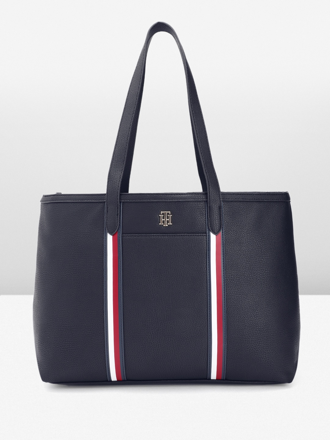 

Tommy Hilfiger Striped Structured Shoulder Bag, Navy blue