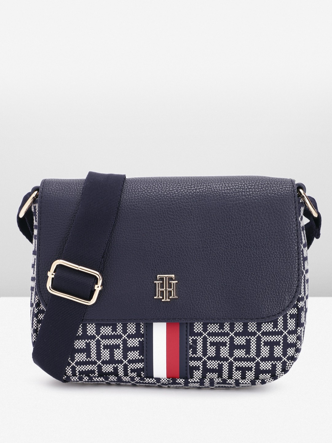 

Tommy Hilfiger Structured Sling Bag, Navy blue