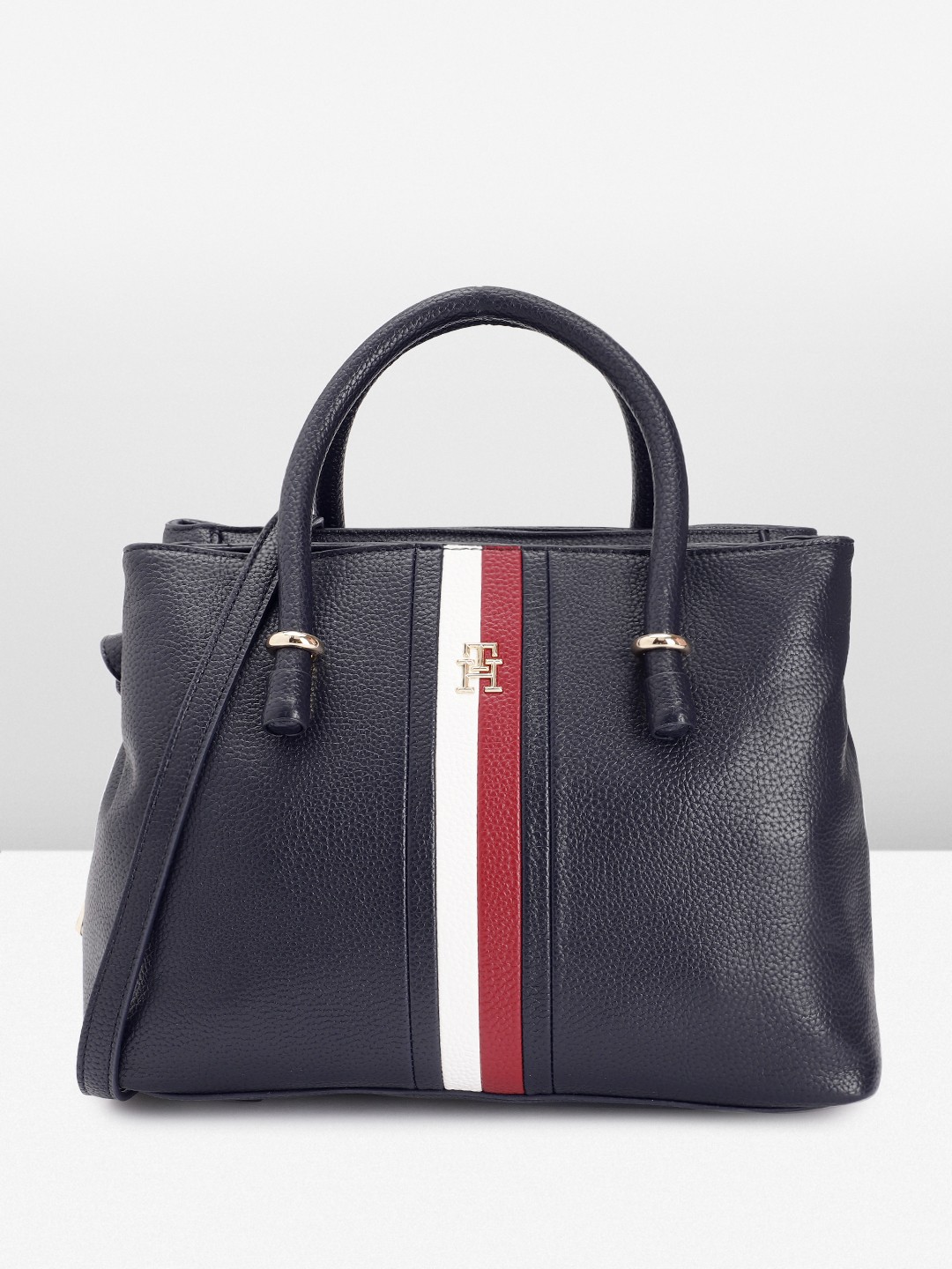 

Tommy Hilfiger Solid Handheld Bag, Blue