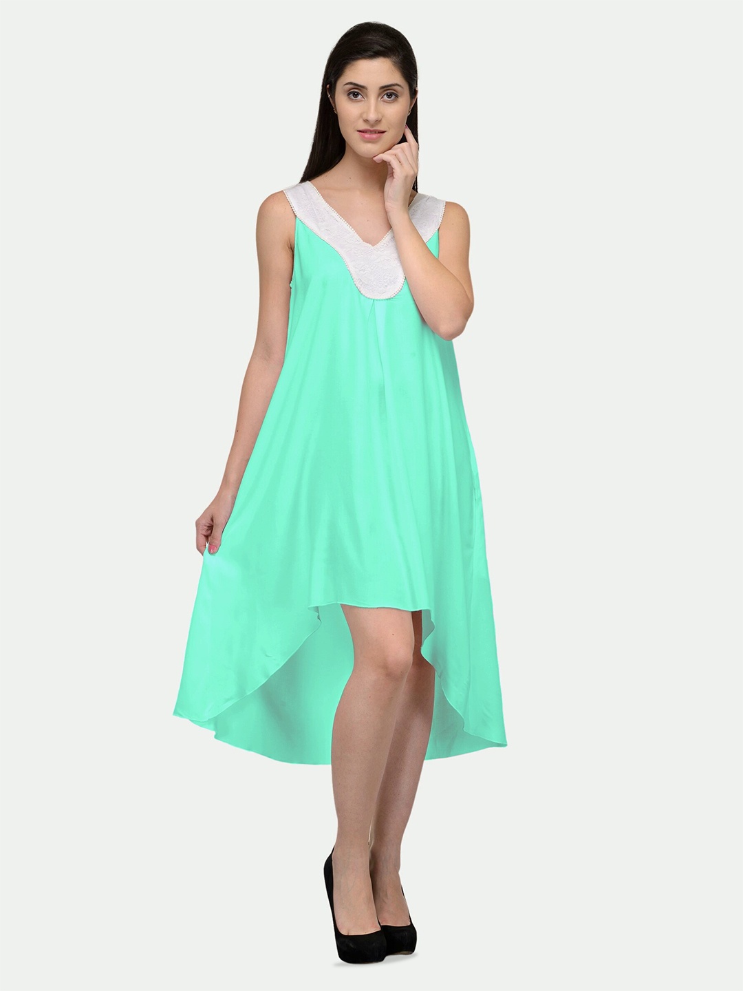

PATRORNA Embellished Fit & Flare Dress, White