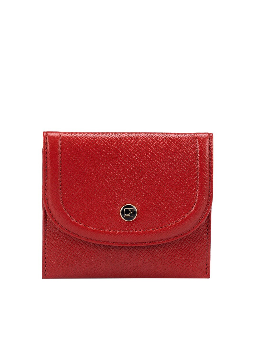

Da Milano Textured Leather Card Holder, Red