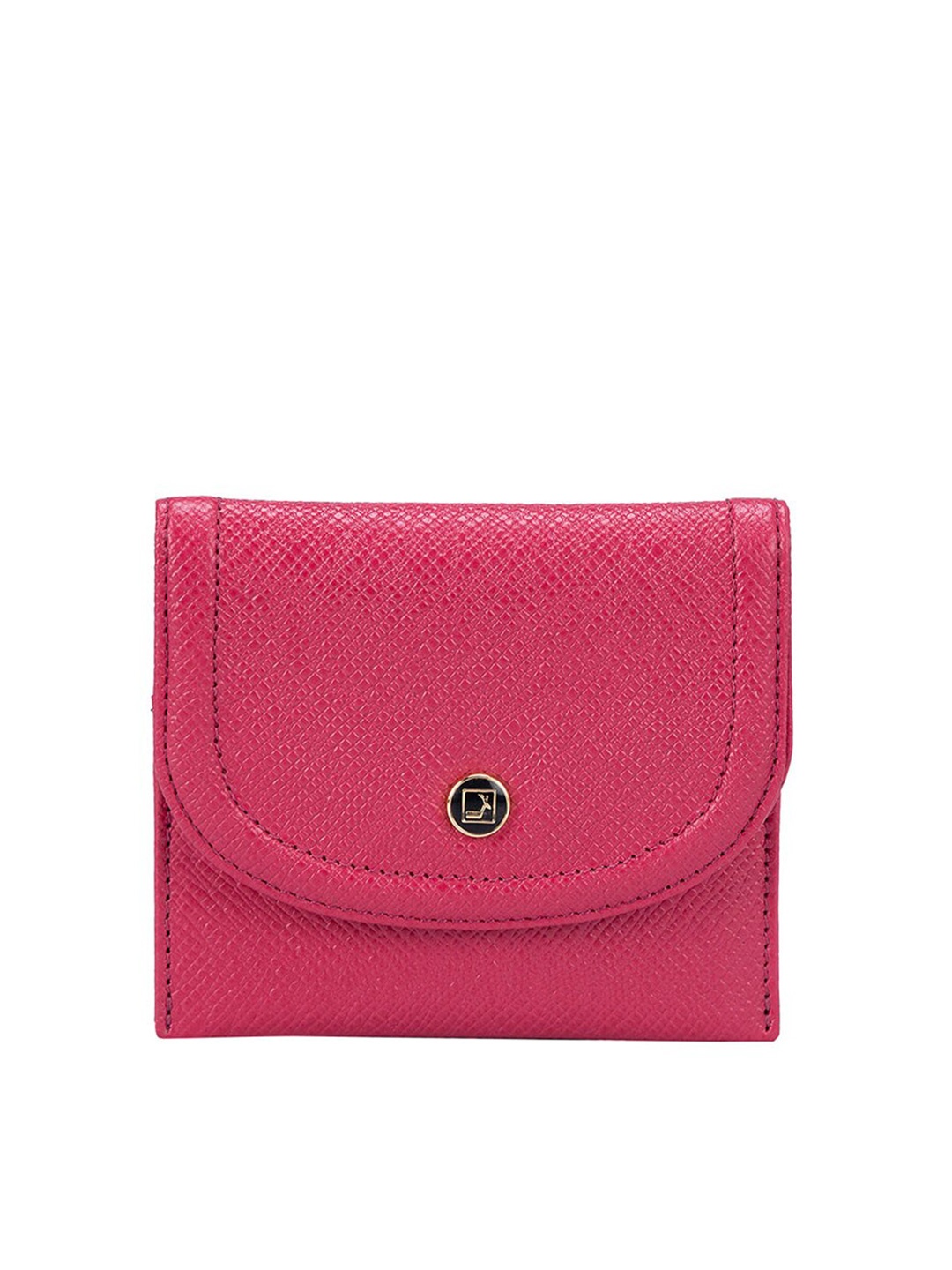 

Da Milano Textured Leather Card Holder, Pink