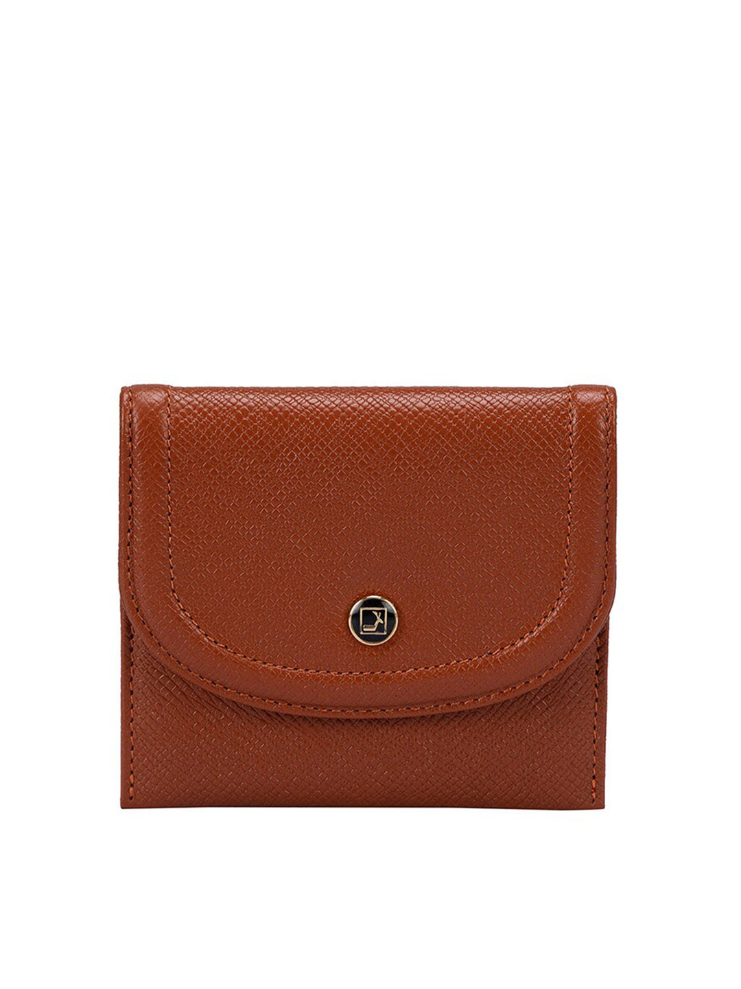 

Da Milano Textured Leather Card Holder, Brown