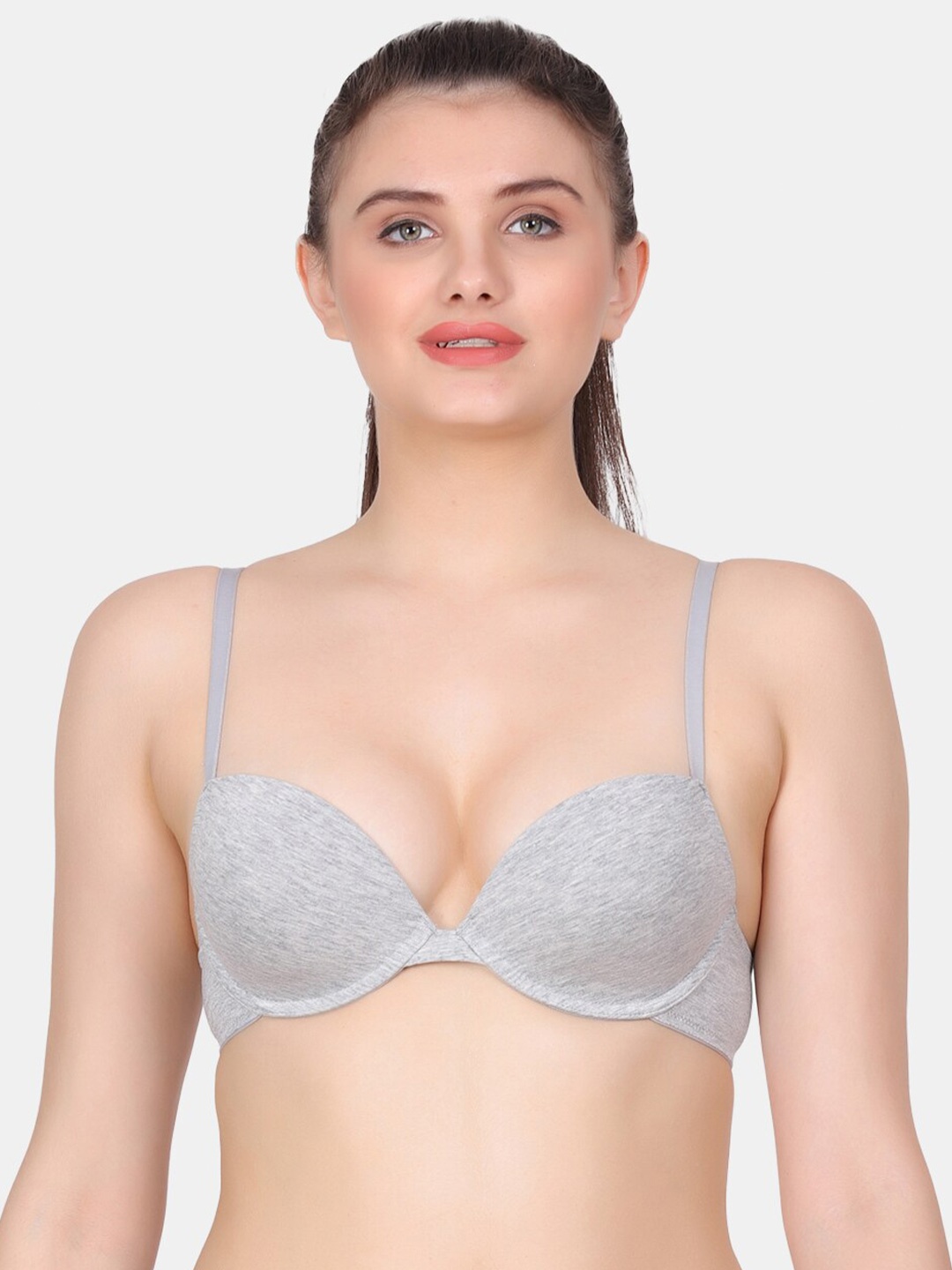 

Amour Secret Full Coverage Underwired Lightly Padded Bra With All Day Comfort, Grey