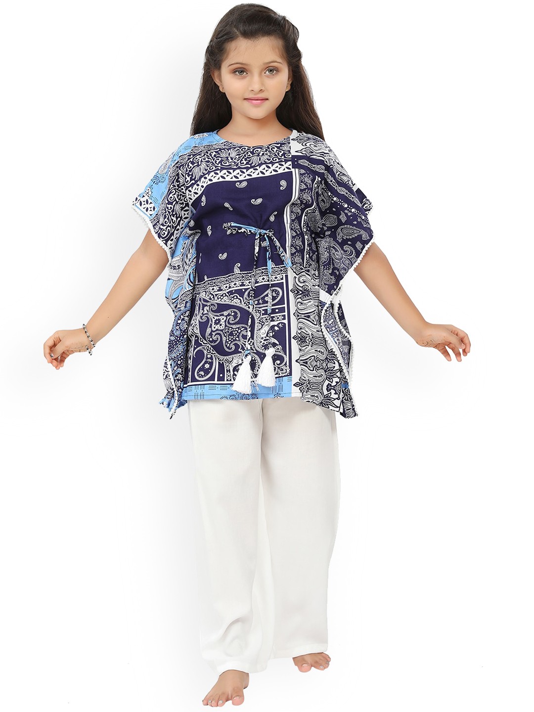 

Ninos Dreams Girls Blue Printed Night suit