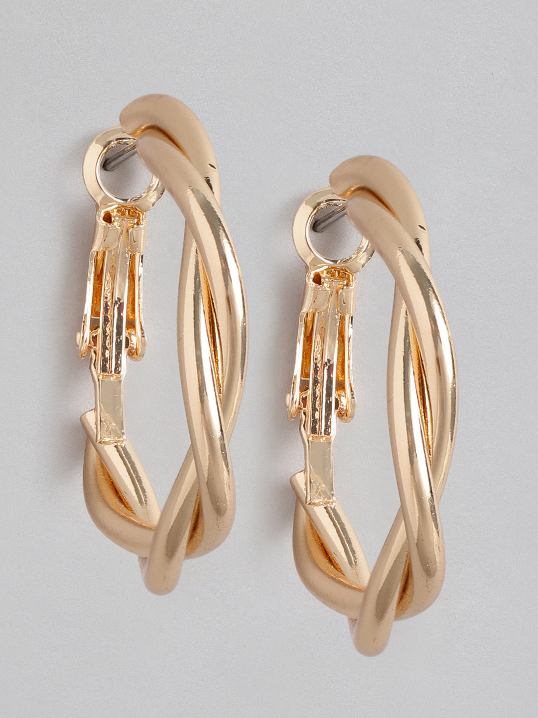 

DressBerry Entwined Circular Hoop Earrings, Gold