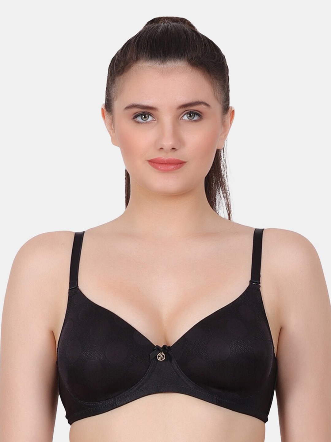 

Amour Secret Full Coverage Lightly Padded Everyday Bra All Day Comfort, Black