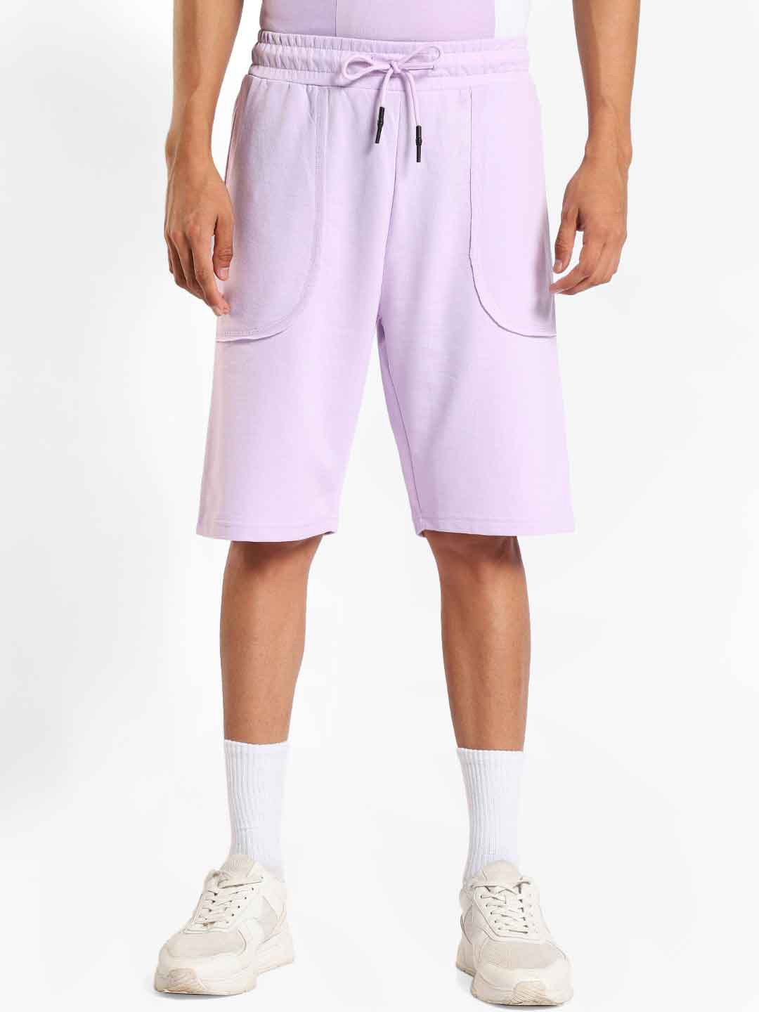 

NOBERO Men Mid Rise Loose Fit Shorts, Lavender