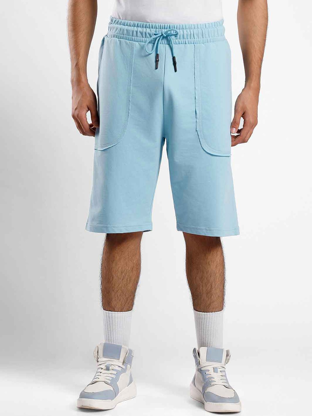 

NOBERO Men Loose Fit Regular Shorts, Blue