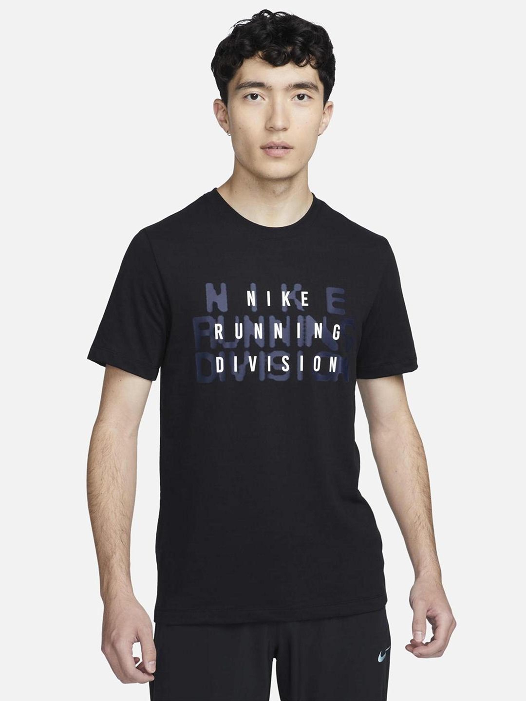 

Nike Men Dri-FIT Run Division Printed Running T-Shirt, Black