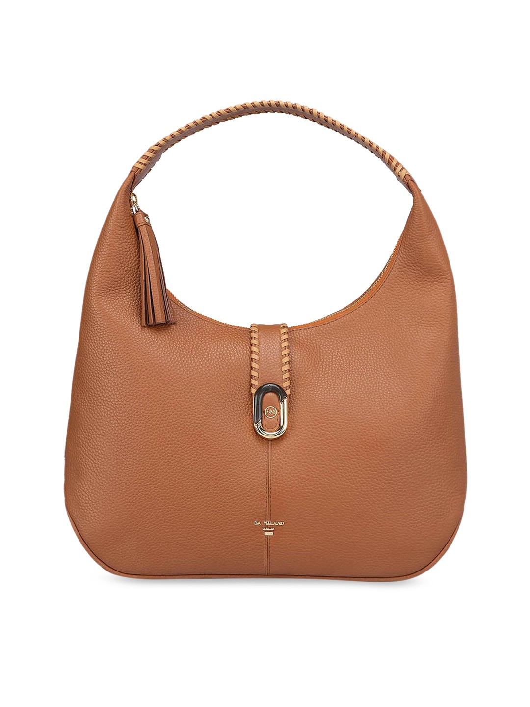 

Da Milano Women Leather Hobo Shoulder Bag, Brown