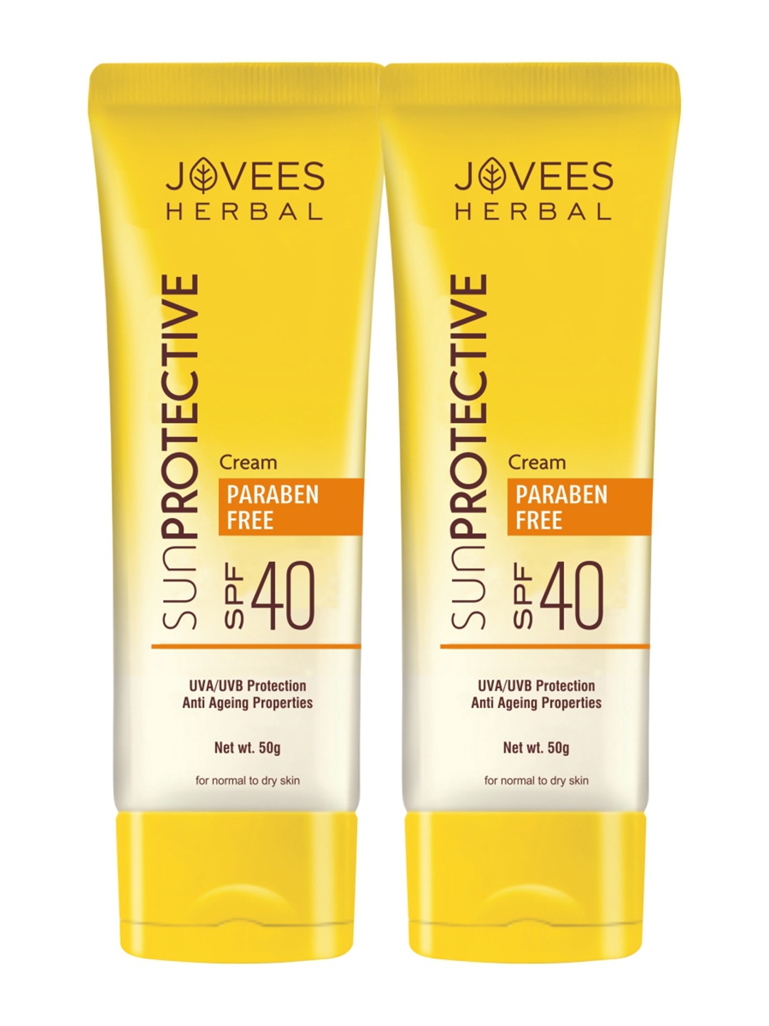 

Jovees Set of 2 Sun Protective Sunscreen SPF 40 UVA/UVB Protection -50g Each, Yellow
