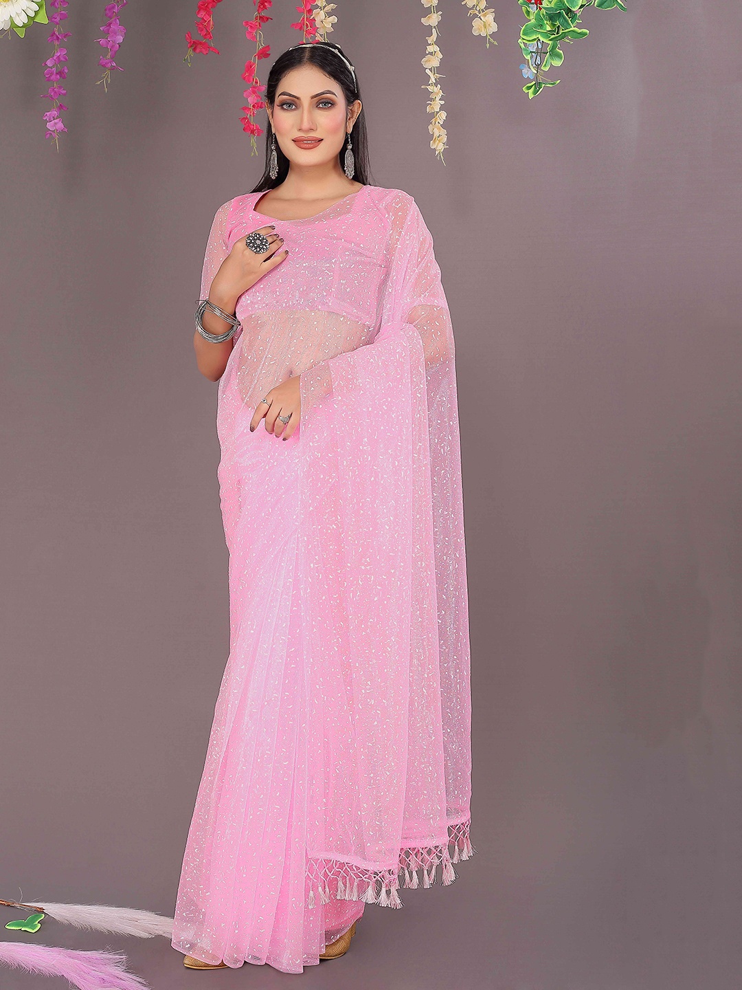 

Florence Jaali Saree, Pink