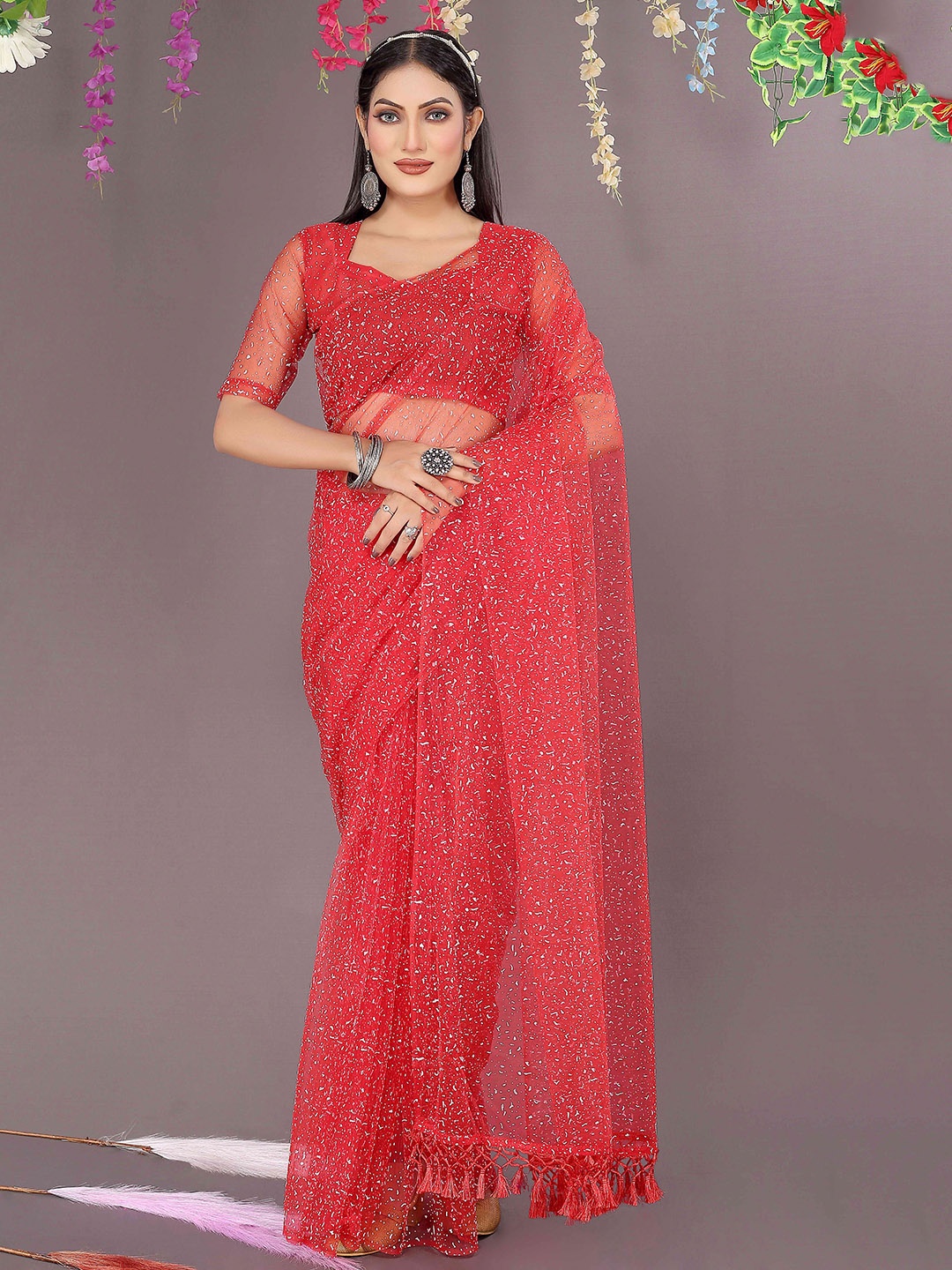 

Florence Jaali Saree, Red