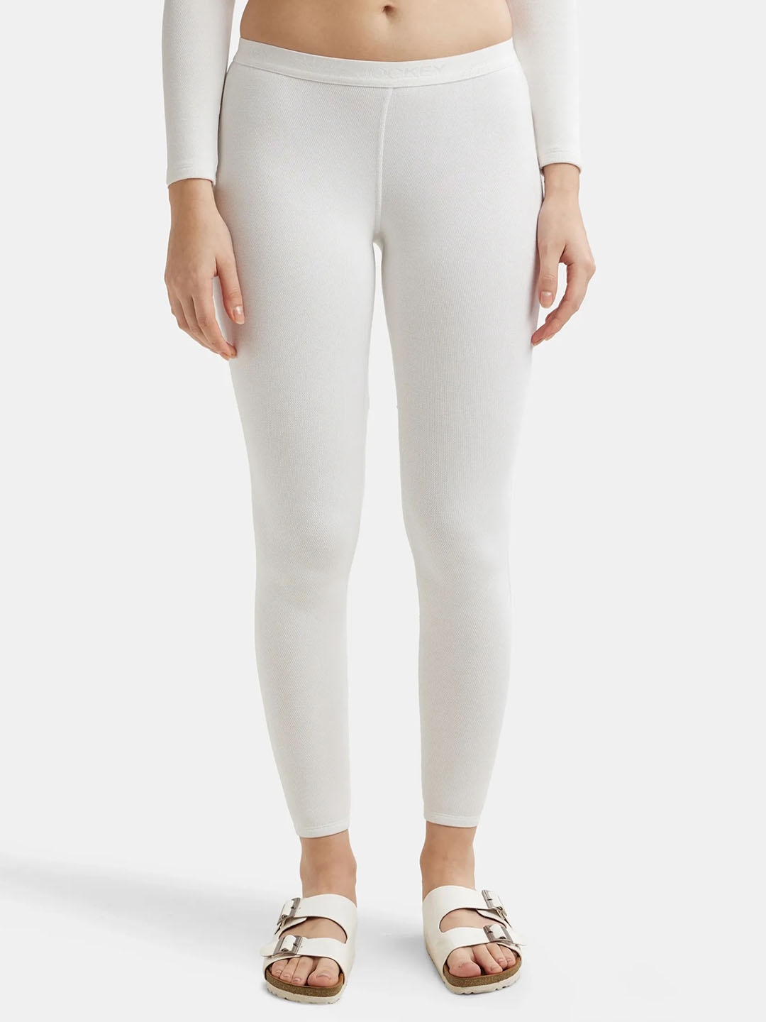 

Jockey Soft Touch Microfiber Fleece Stretch Thermal Leggings with StayWarm Technology-2541, White