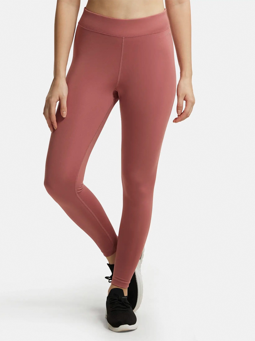 

Jockey Microfiber Stretch Performance Leggings with Broad Waistband-MW20, Pink