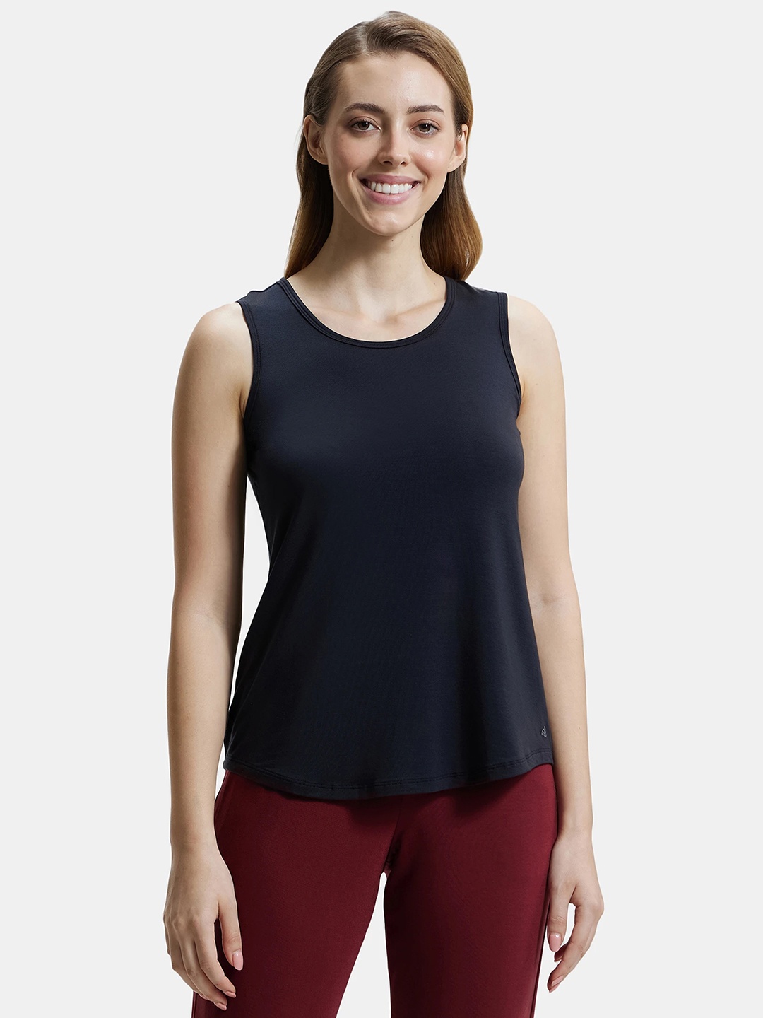 

Jockey Round Neck Relaxed Fit Sports Tank Top, Black