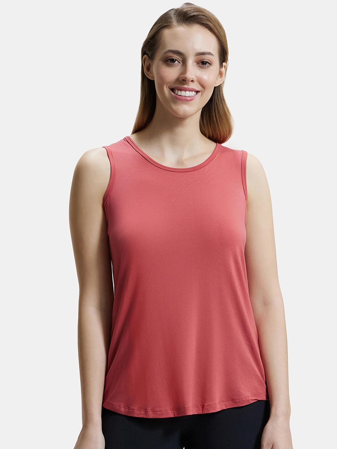 

Jockey Round Neck Relaxed Fit Sports Tank Top, Pink