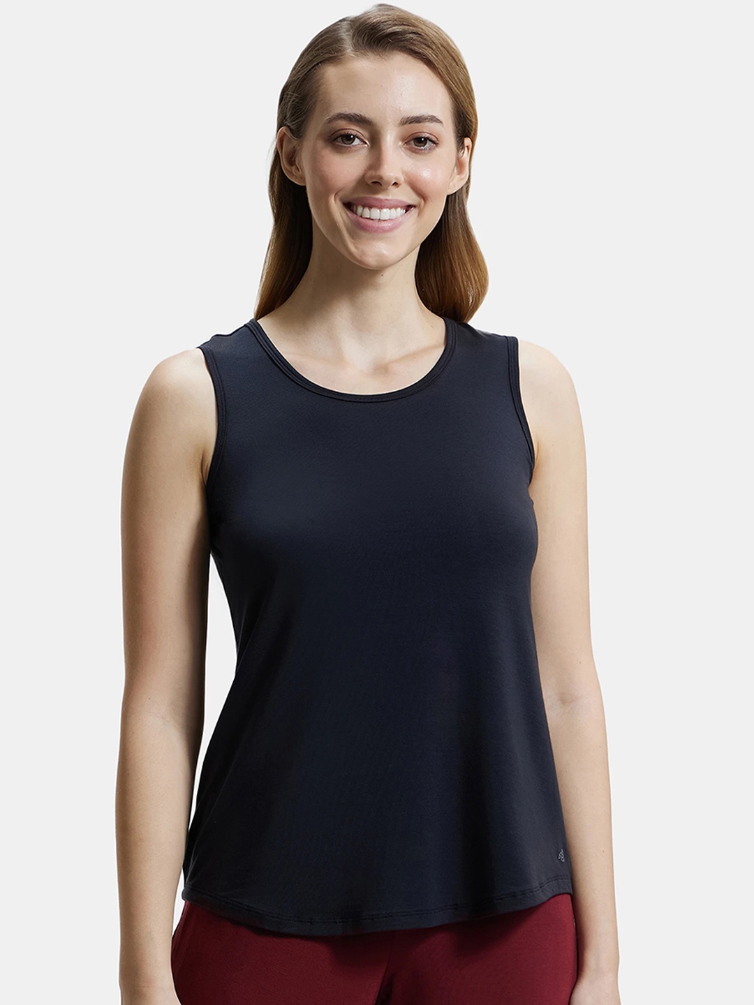 

Jockey Round Neck Relaxed Fit Sports Tank Top, Black