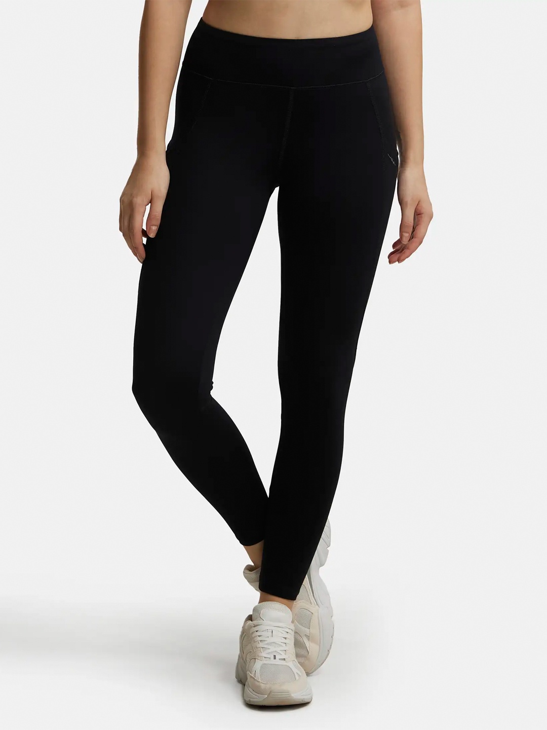 

Jockey Tactel Microfiber Stretch Performance Leggings-MW12, Black