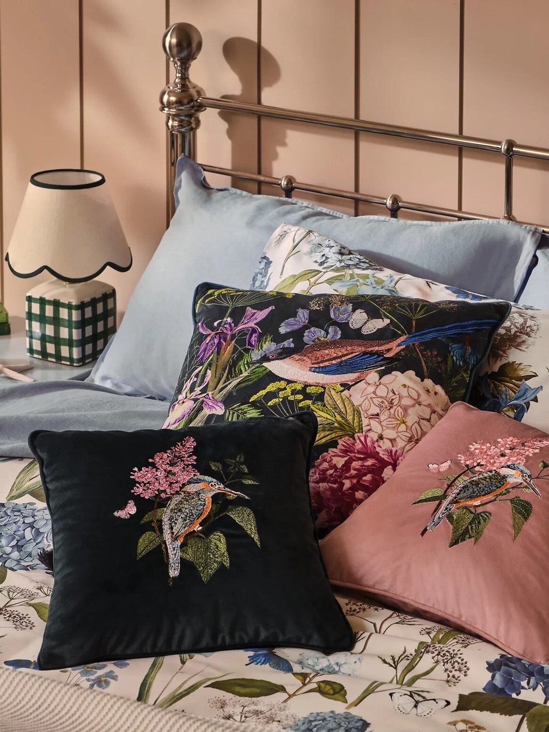 

Marks & Spencer Pink & Green Embroidered Pre-Filled Cushion