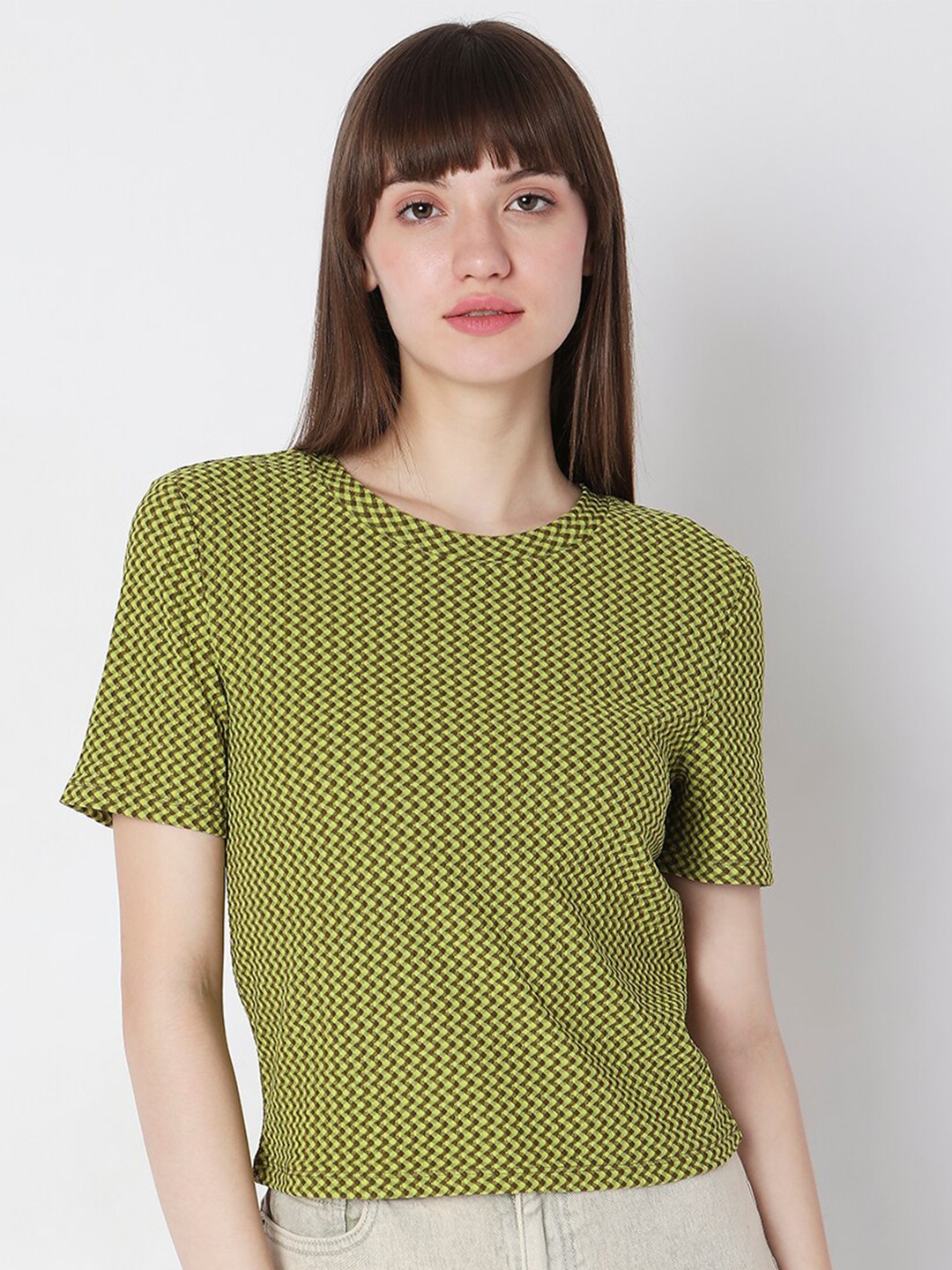 

Vero Moda Geometric Printed T-shirt, Green