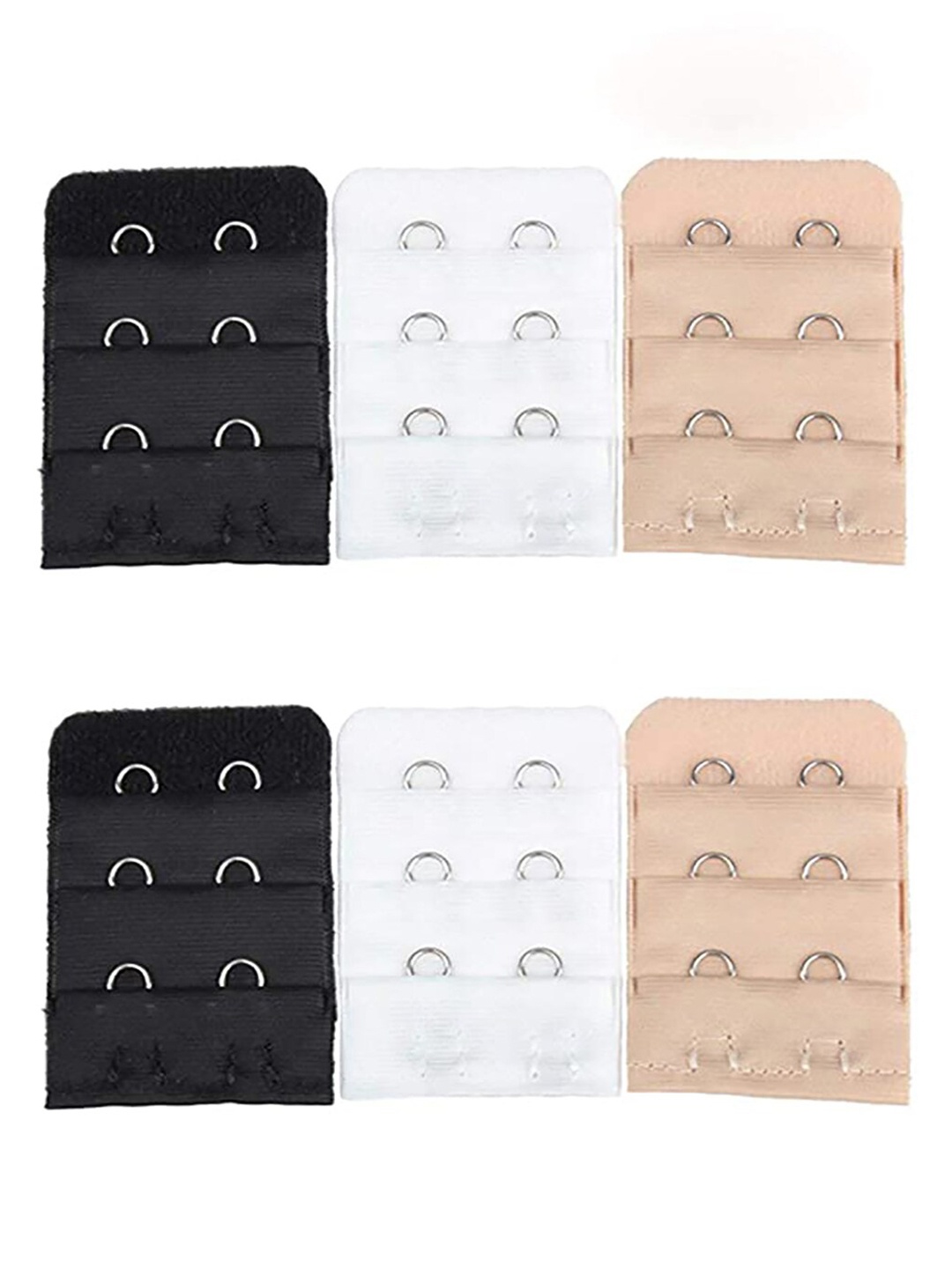 

NOIRA Set Of 6 Bra Extenders, Black