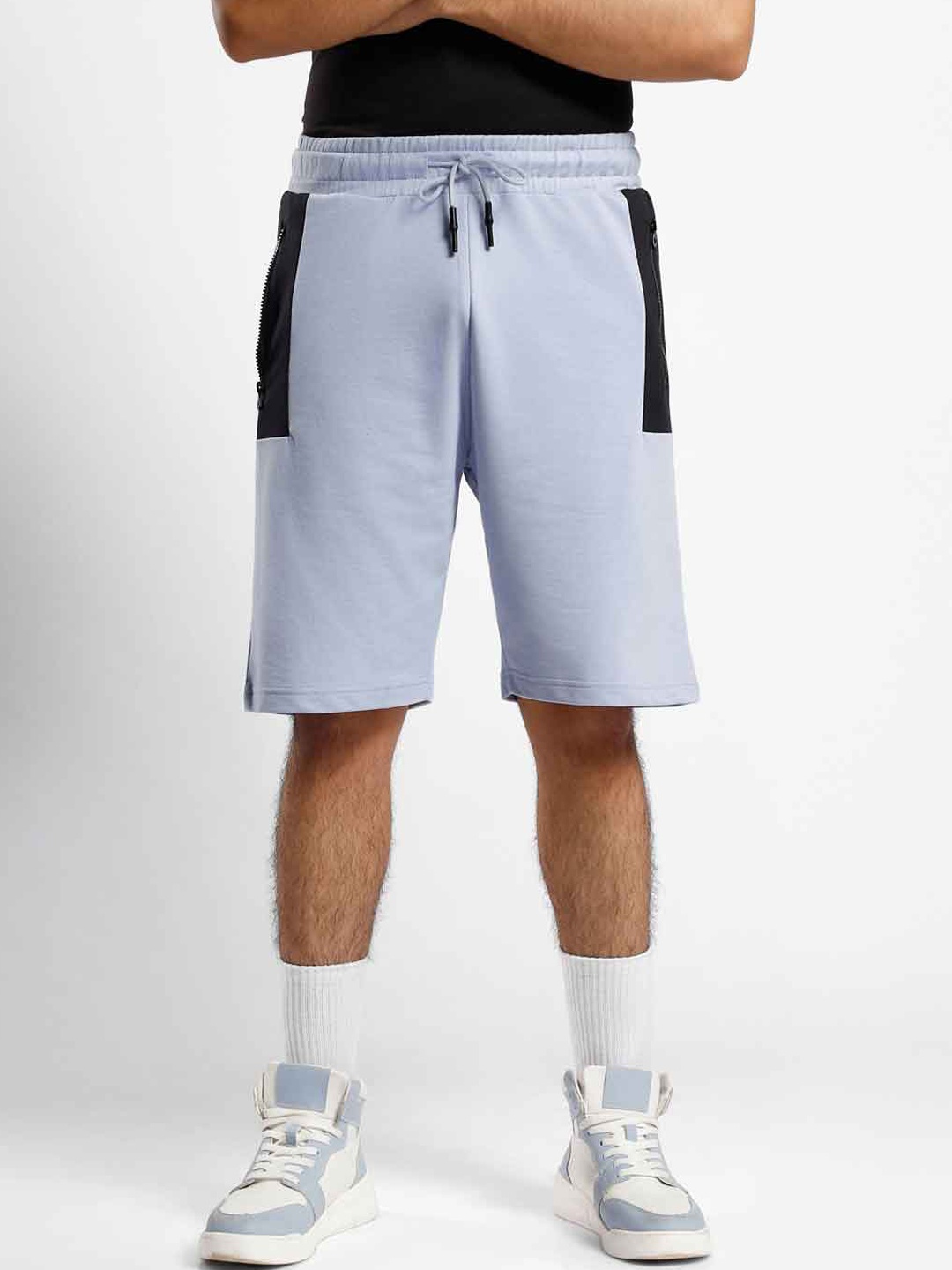 

NOBERO Men Mid Rise Loose Fit Shorts, Grey