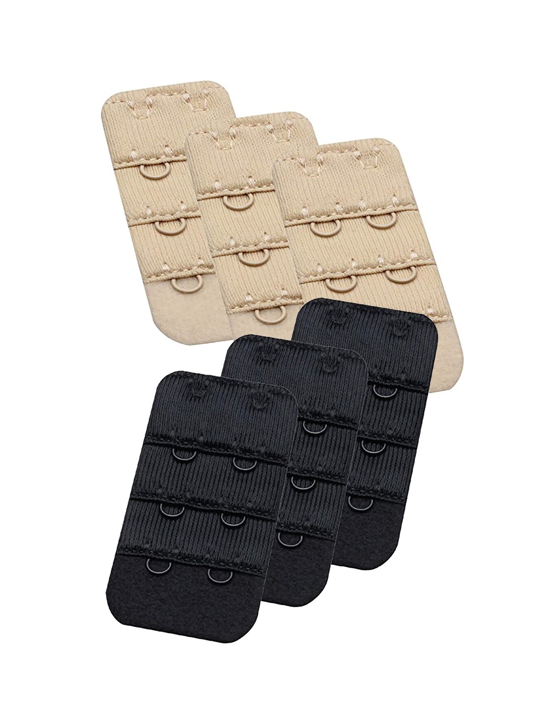 

NOIRA Set Of 6 Bra Extenders, Black