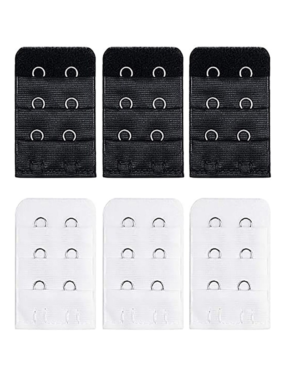 

NOIRA Set Of 6 Bra Extenders, Black