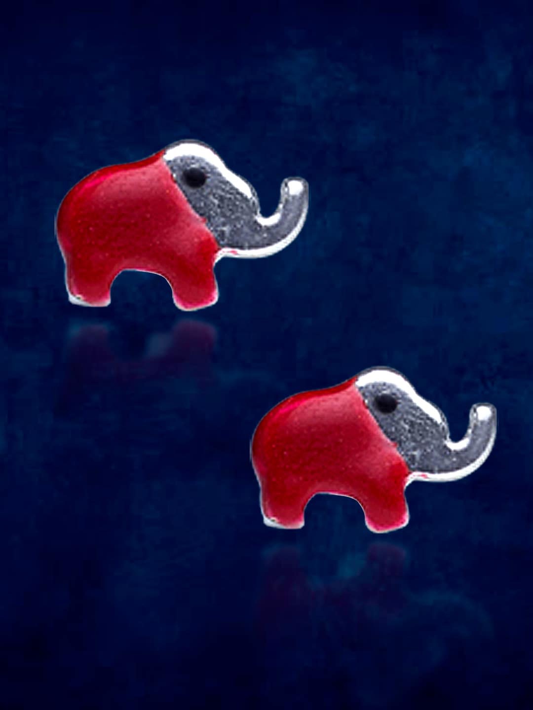 

Taraash Red Animal Shaped Studs Earrings
