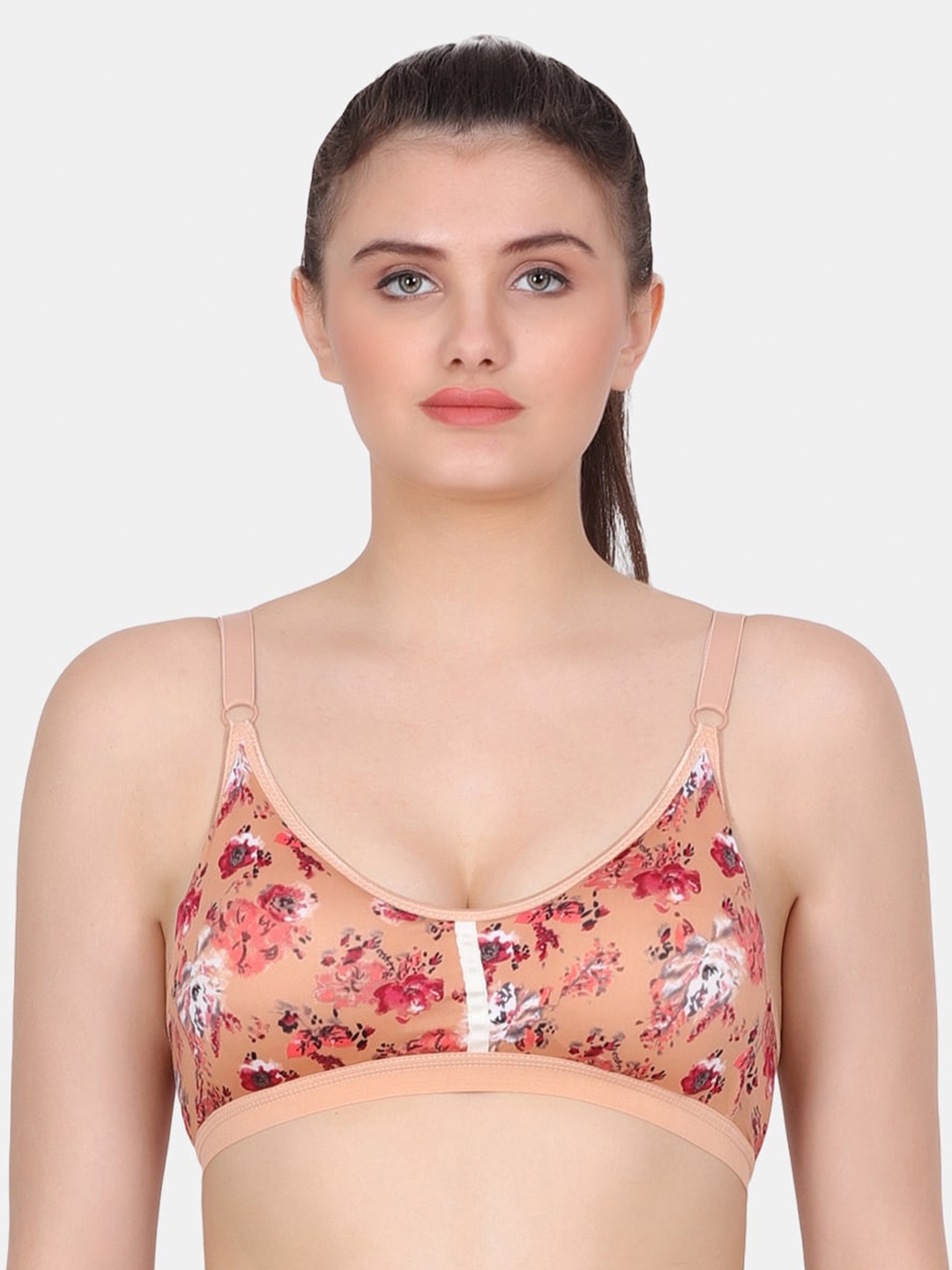 

Amour Secret Floral Printed Full Coverage Lightly Padded Everyday Bra, Gold