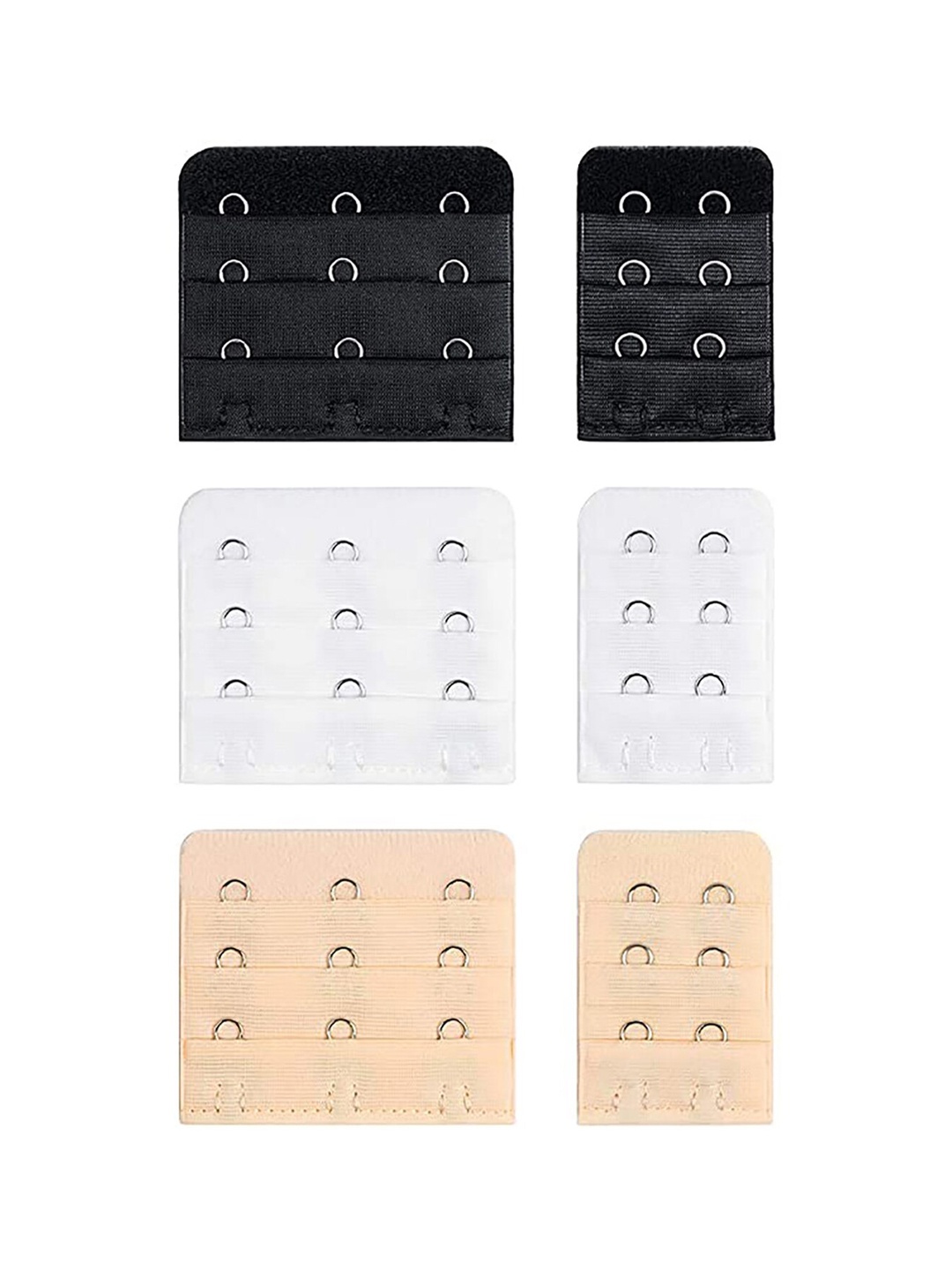 

NOIRA Set Of 6 Bra Extenders, Black