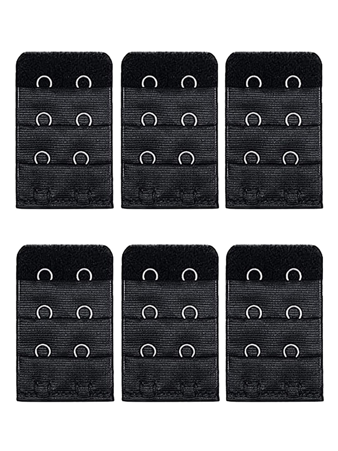 

NOIRA Set Of 6 Bra Extenders, Black