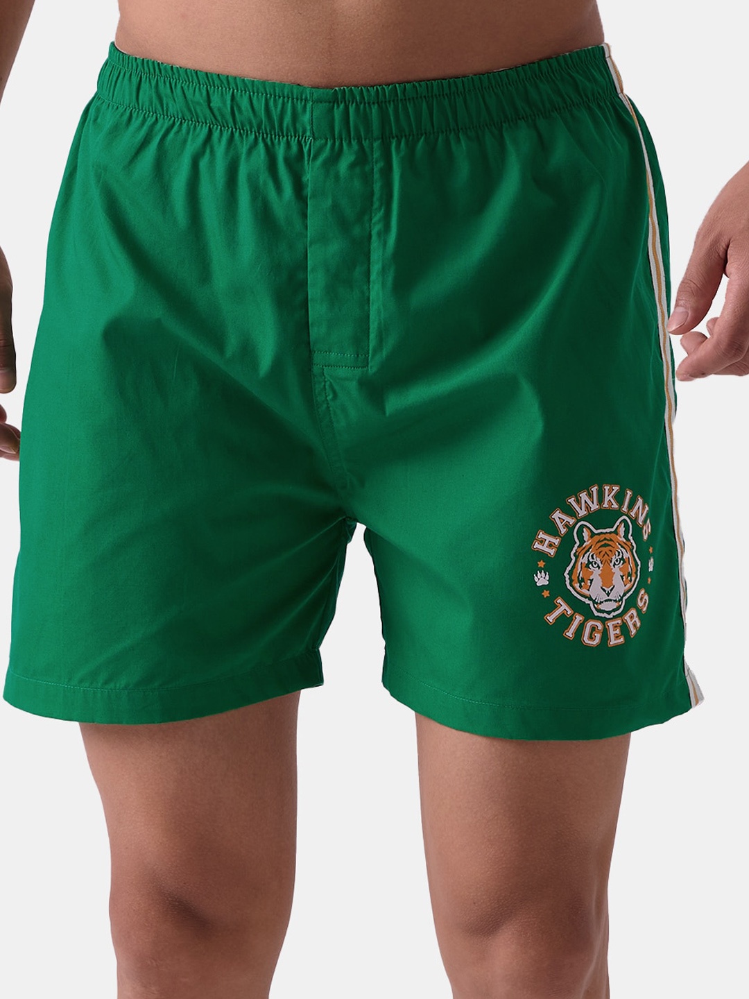

The Souled Store Men Green Printed Pure Cotton Boxers