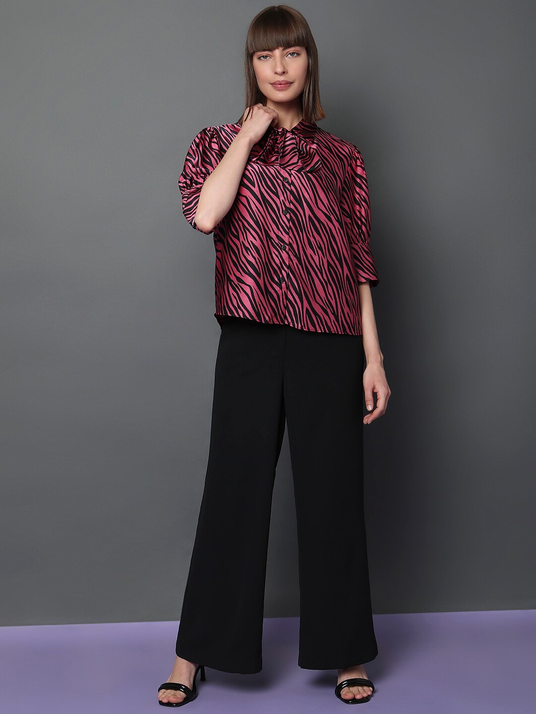 

Vero Moda Animal Printed Casual Shirt, Pink