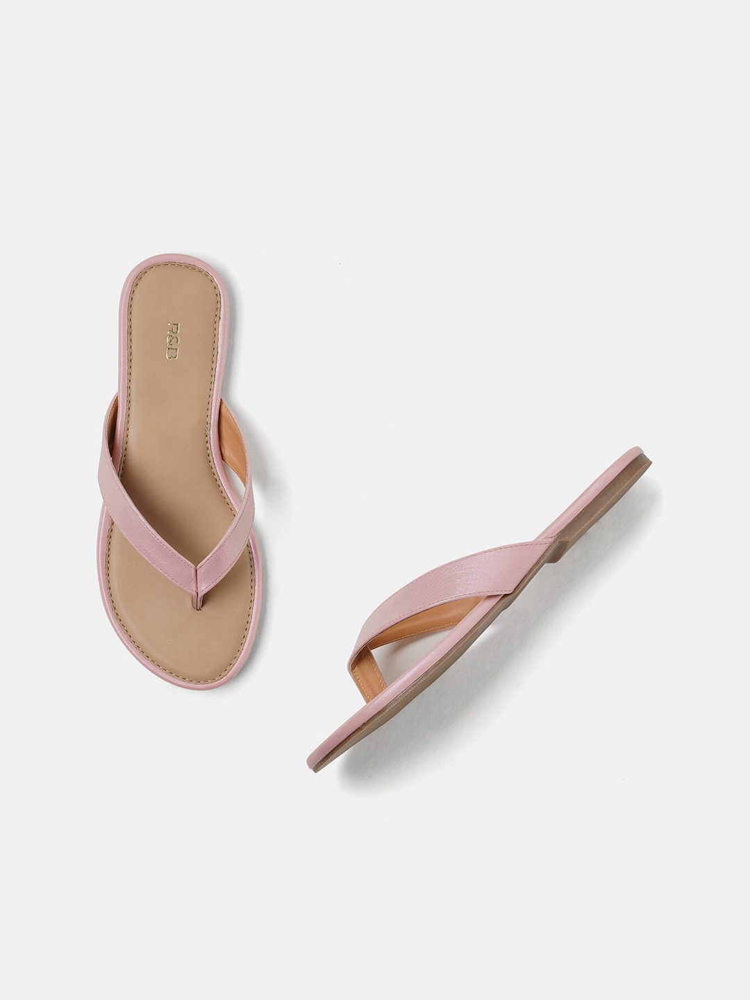 

R&B No Back Strap Open Toe Flats, Pink