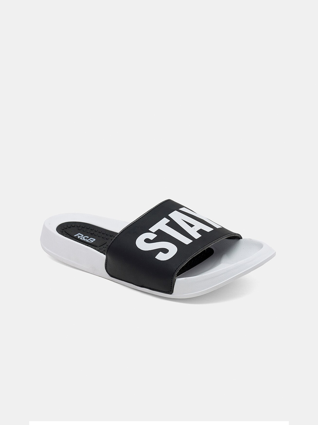 

R&B Men Printed Sliders, White